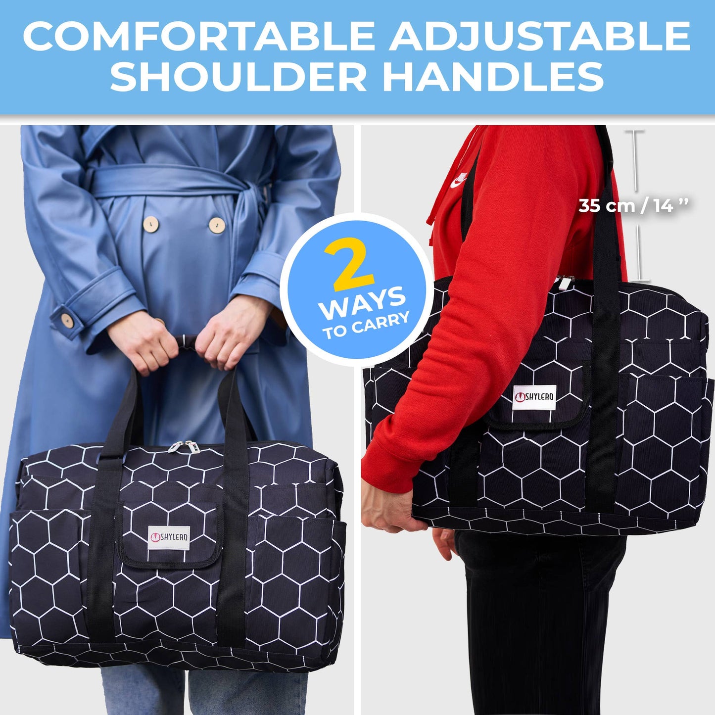 Nurse Bag and Utility Tote|Waterproof | Black Bee Hive