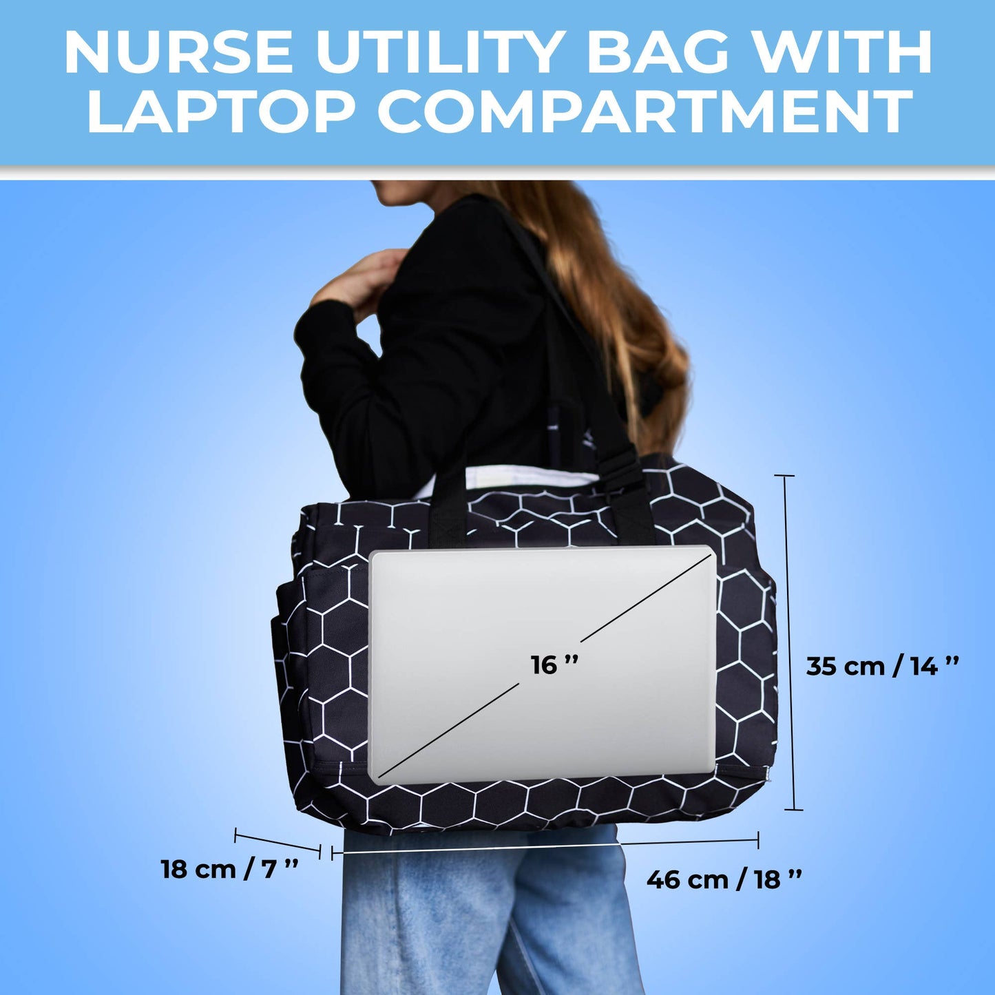 Nurse Bag and Utility Tote|Waterproof | Black Bee Hive