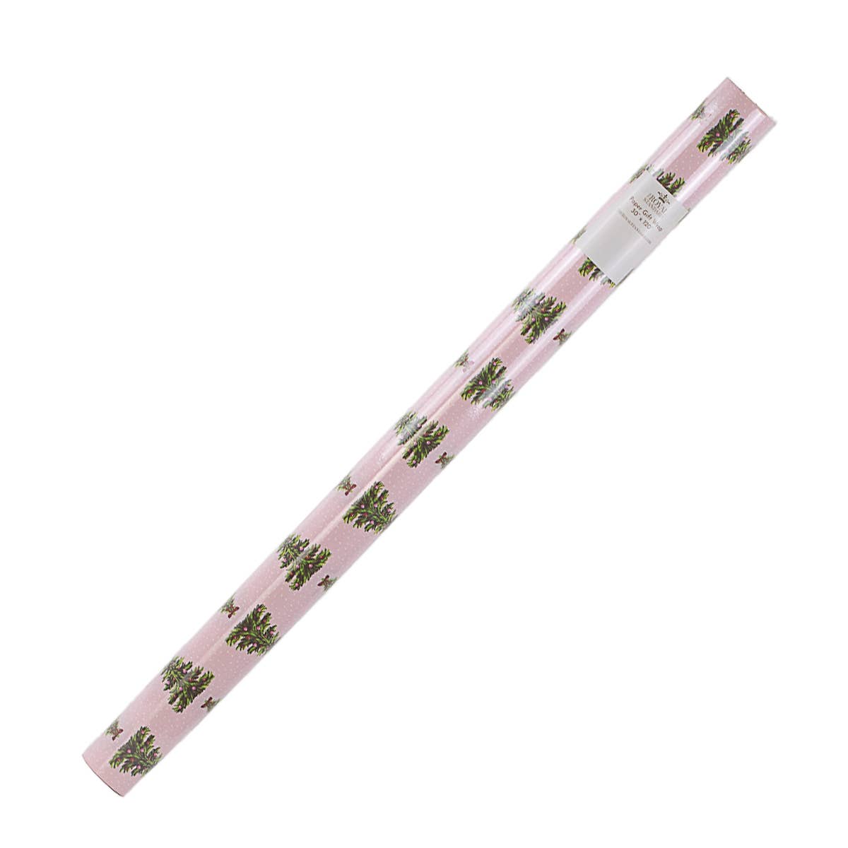 Noelle Tree Paper Gift Wrap Pink/Green 30x120