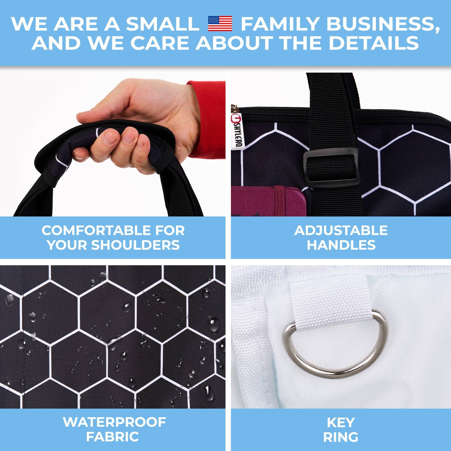 Nurse Bag and Utility Tote|Waterproof | Black Bee Hive