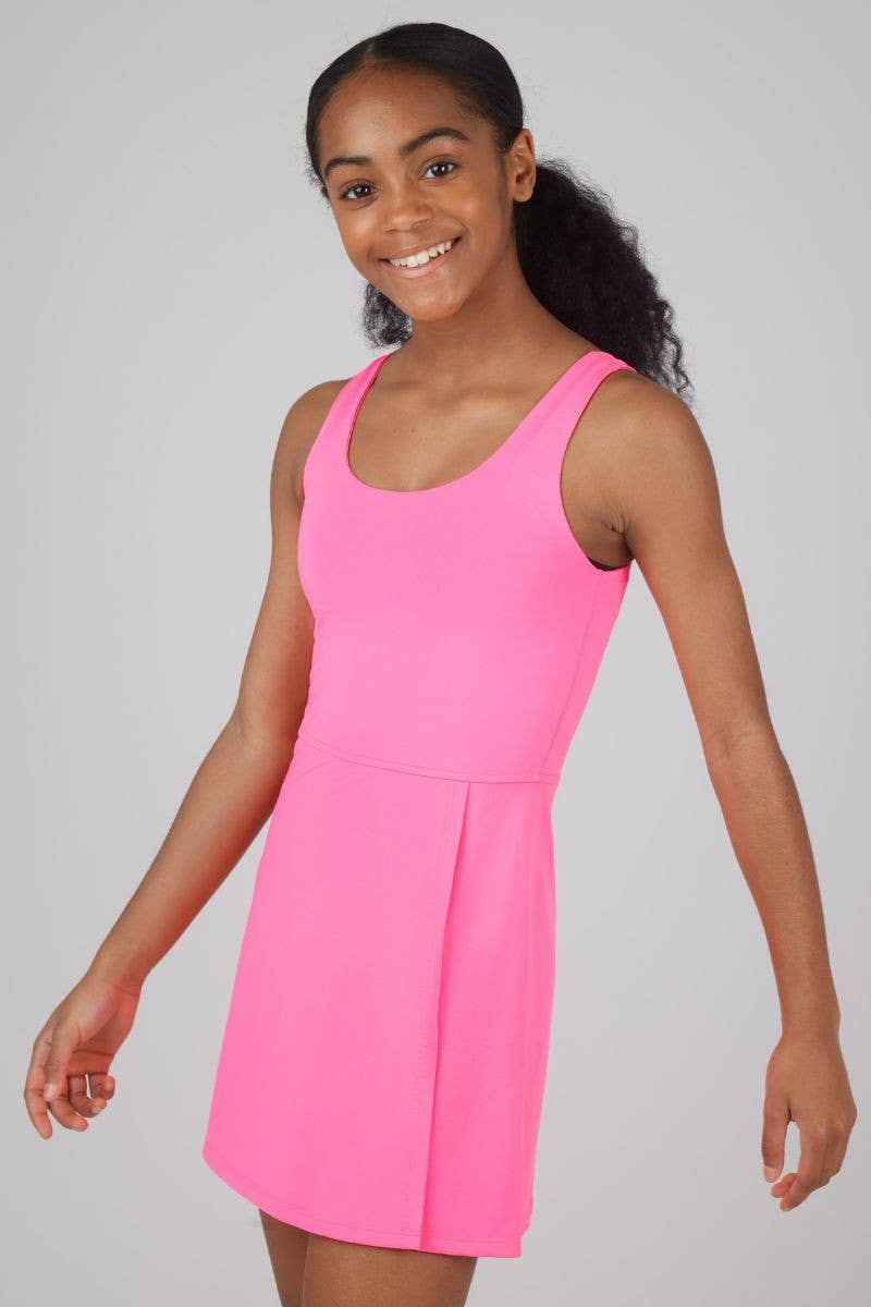 Elle Girls Athletic Tennis Dress with Inner Shorts