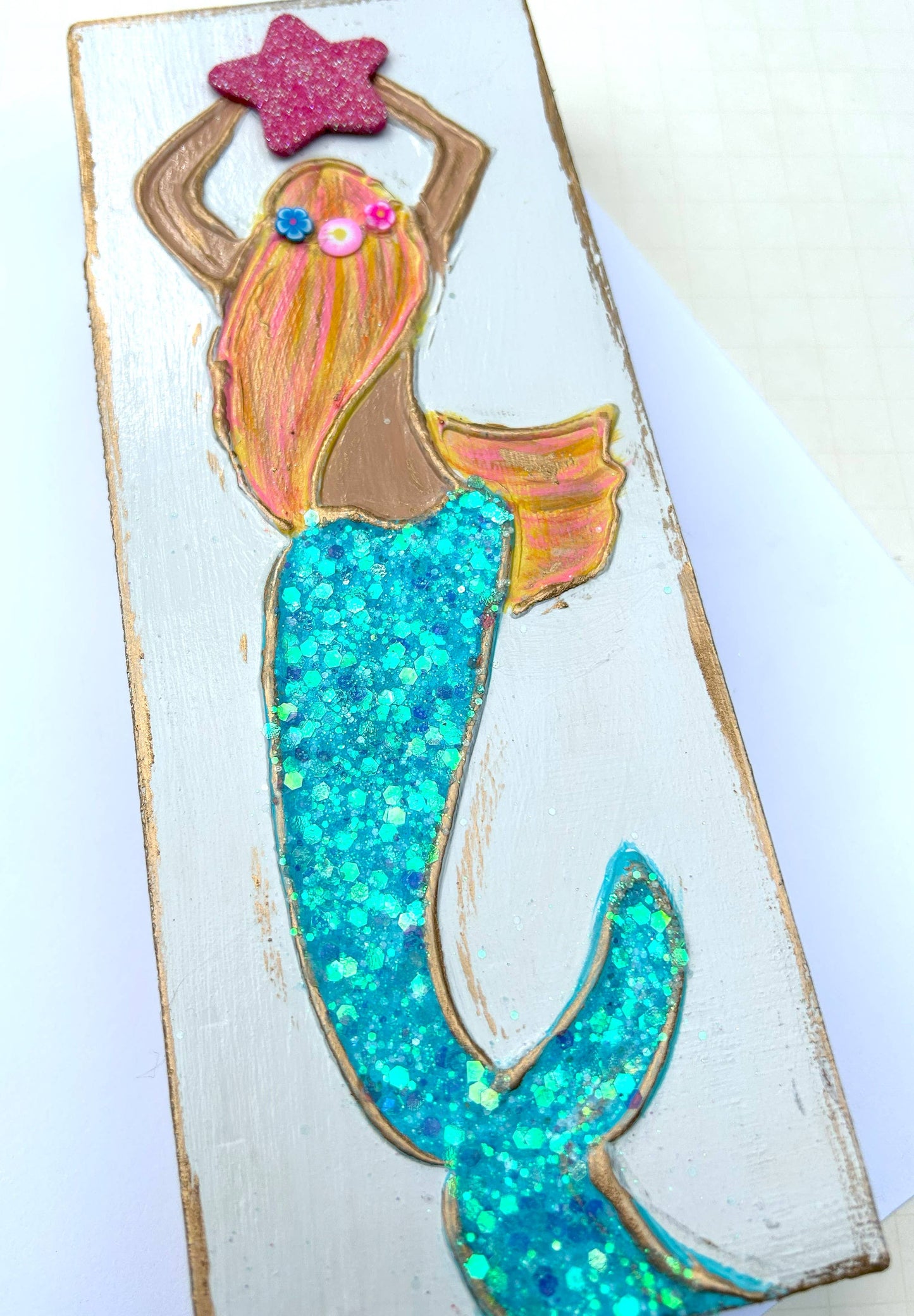 Glitter mermaid | coastal beach nautical under the sea Ariel