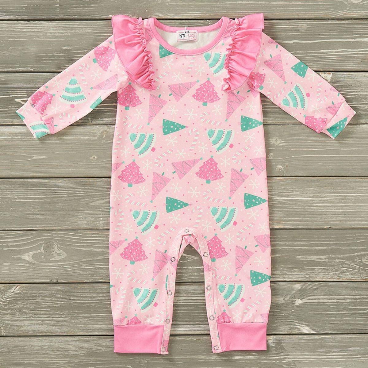 Frosted pines romper