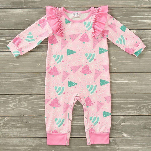 Frosted pines romper