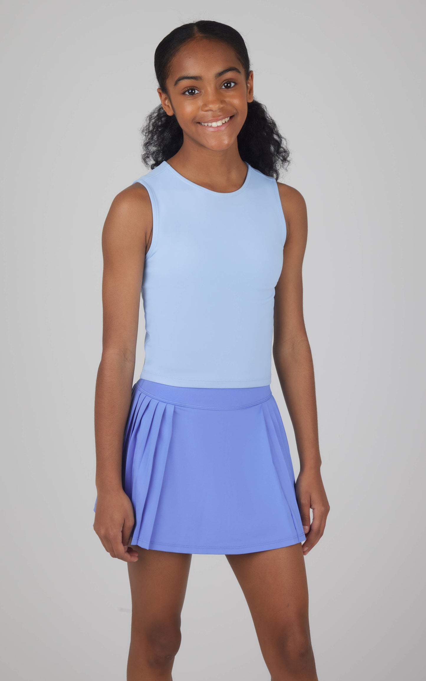 Lizzy Girls Basic Tank Top and Pleated Skort 2 PC Set