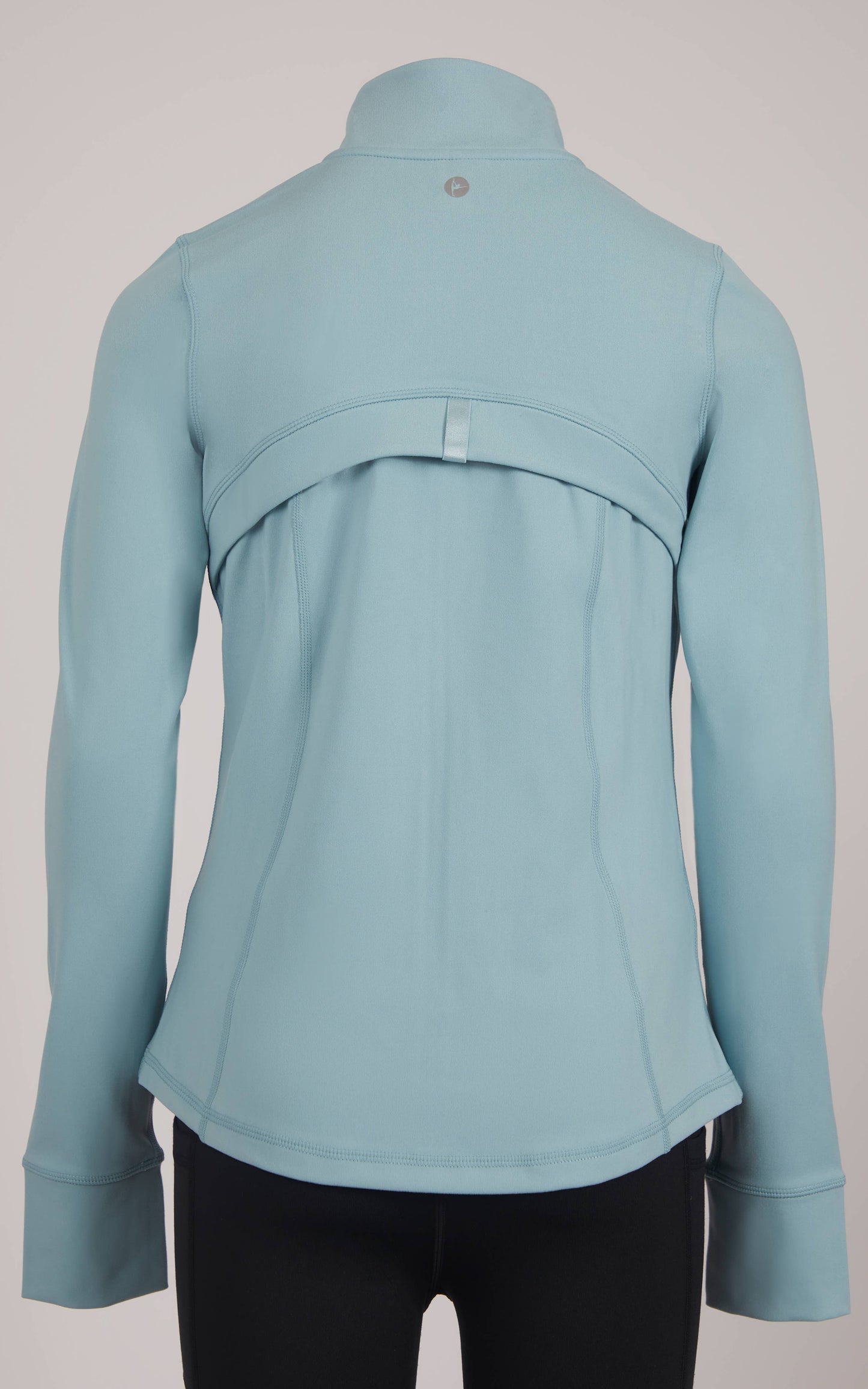 Light Blue Girls Full Zip Active Jacket with Back Yoke