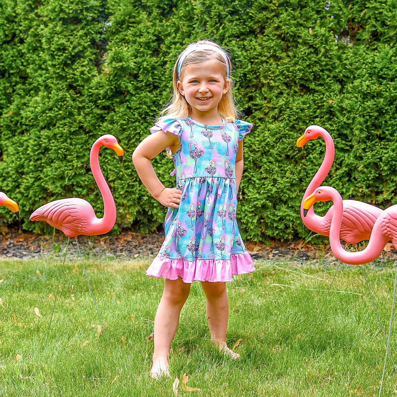 Flowery Flamingo Dress