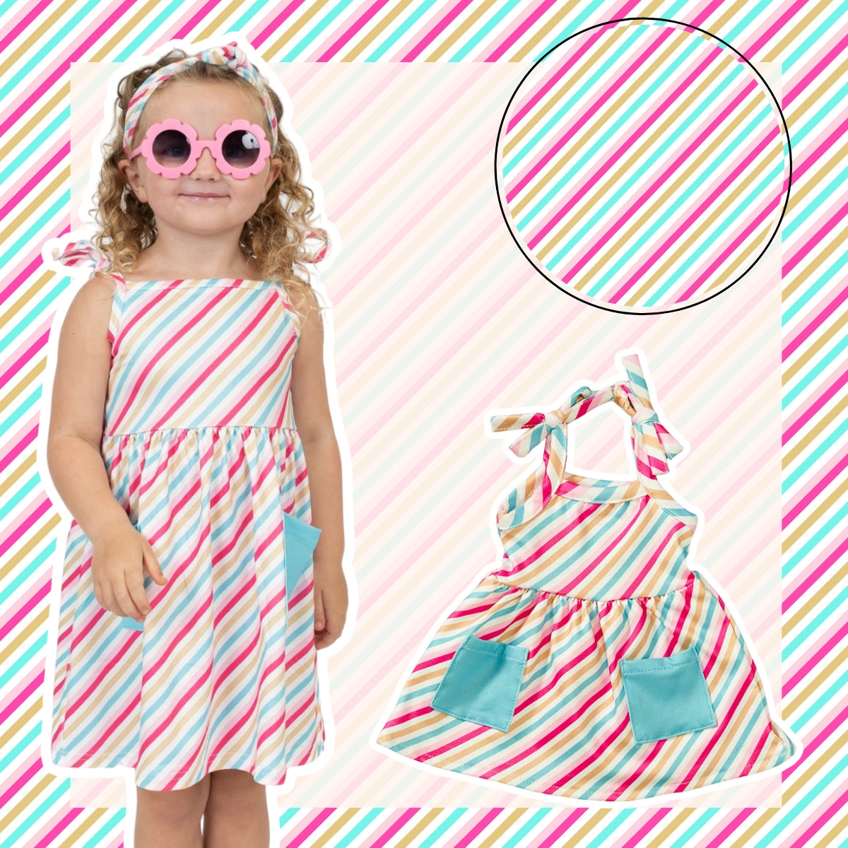 Striped Rainbow Dress