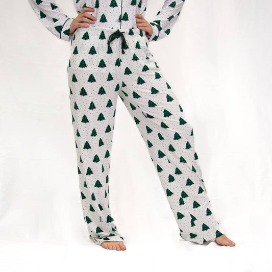 Noble Fir Sleep Pants   White/Dark Green/Gold   -Asst.