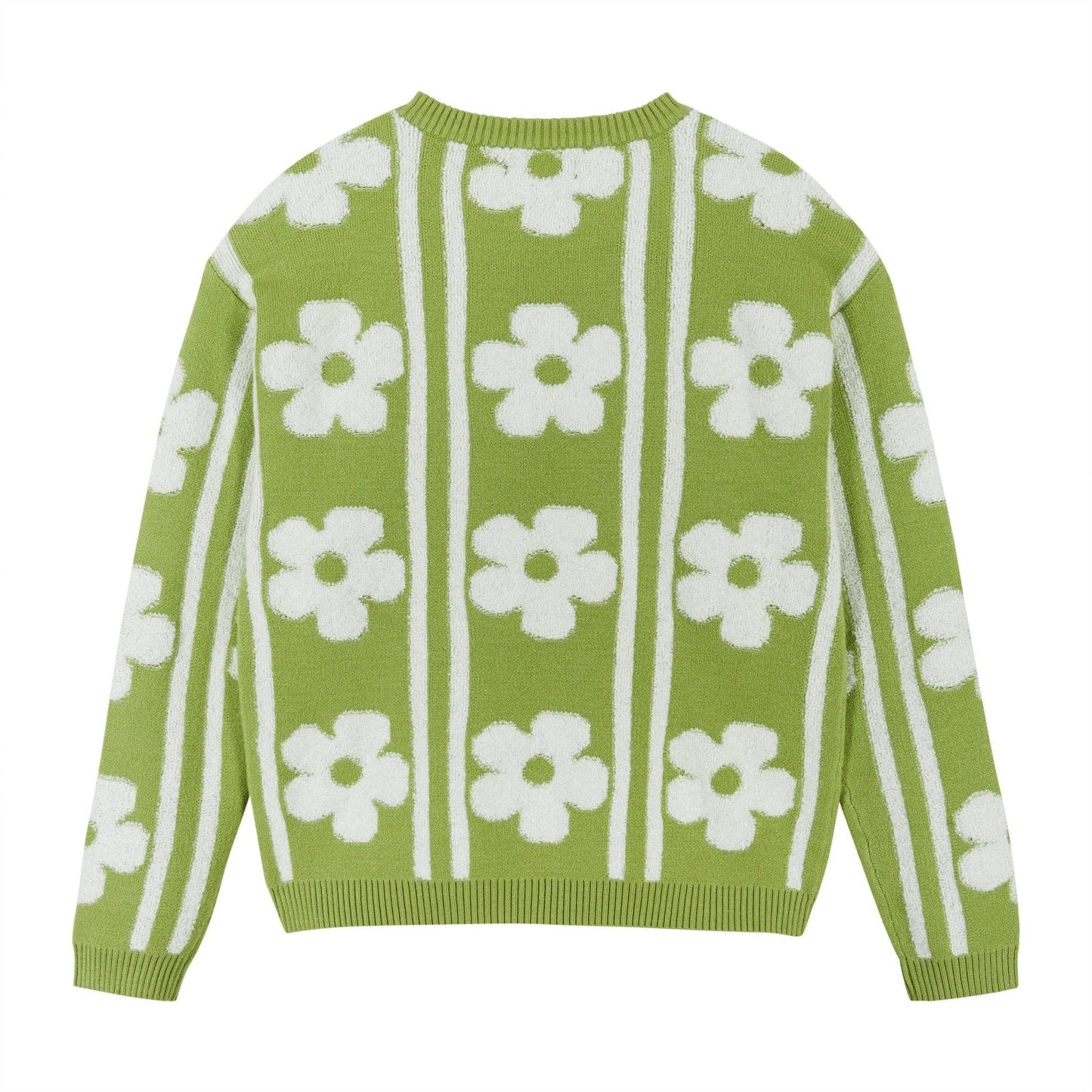 Flower Sherpa Sweater | Green