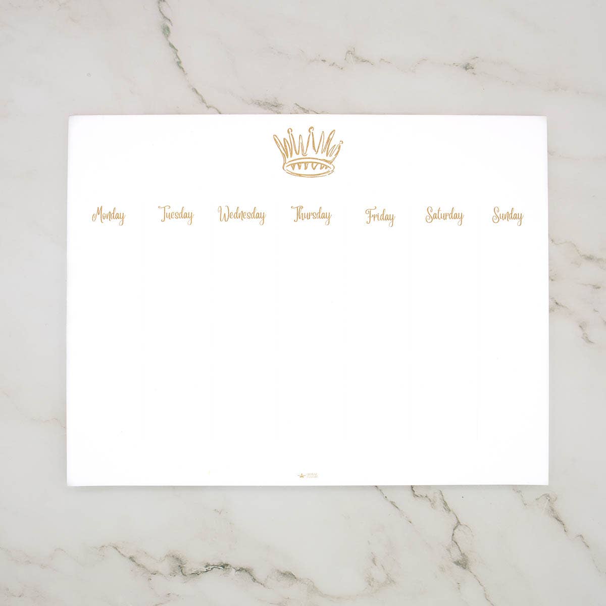 Crown Weekly Planner   White/Gold   11x8.5