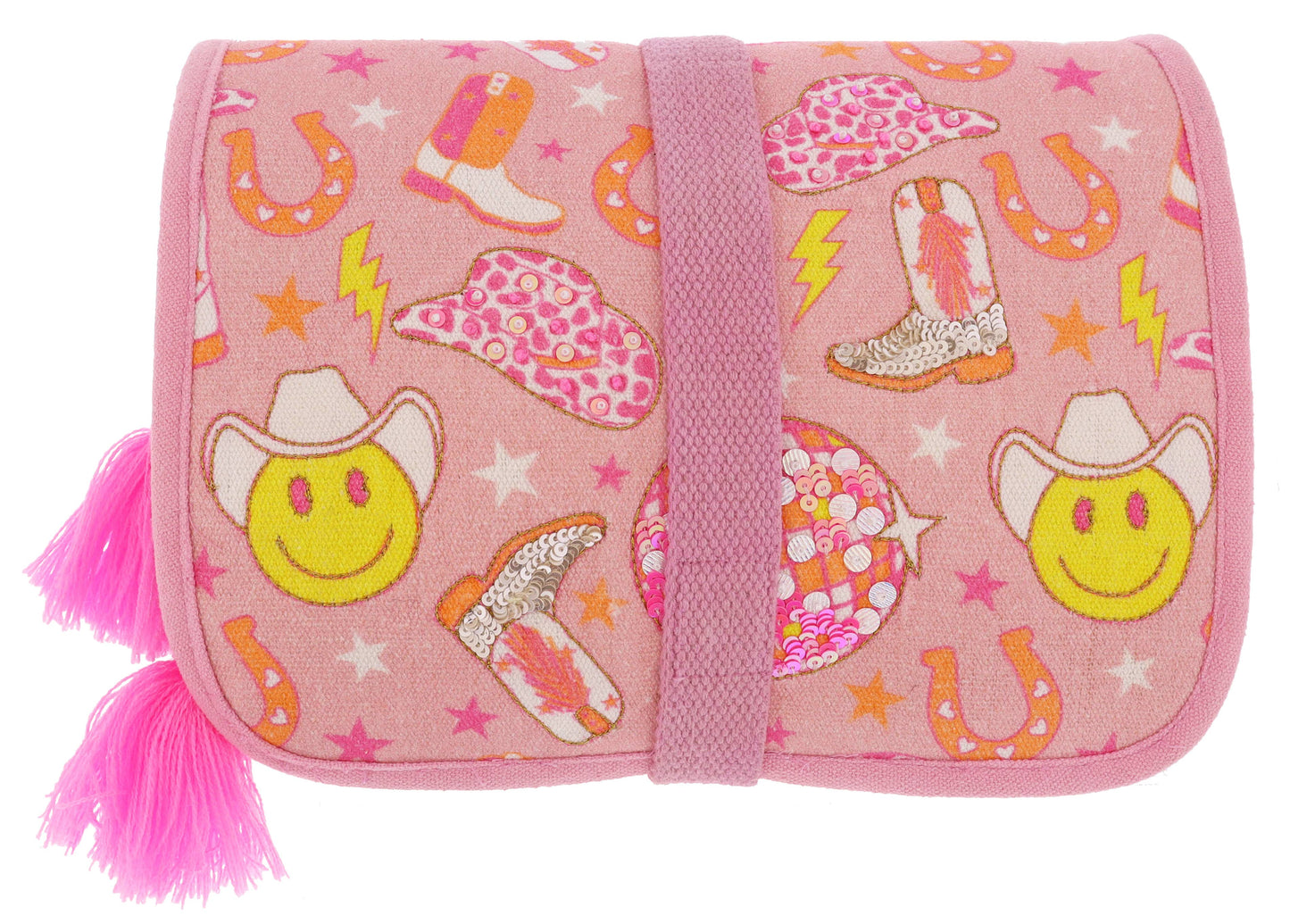 Pink Disco Cowgirl Travel Organizer