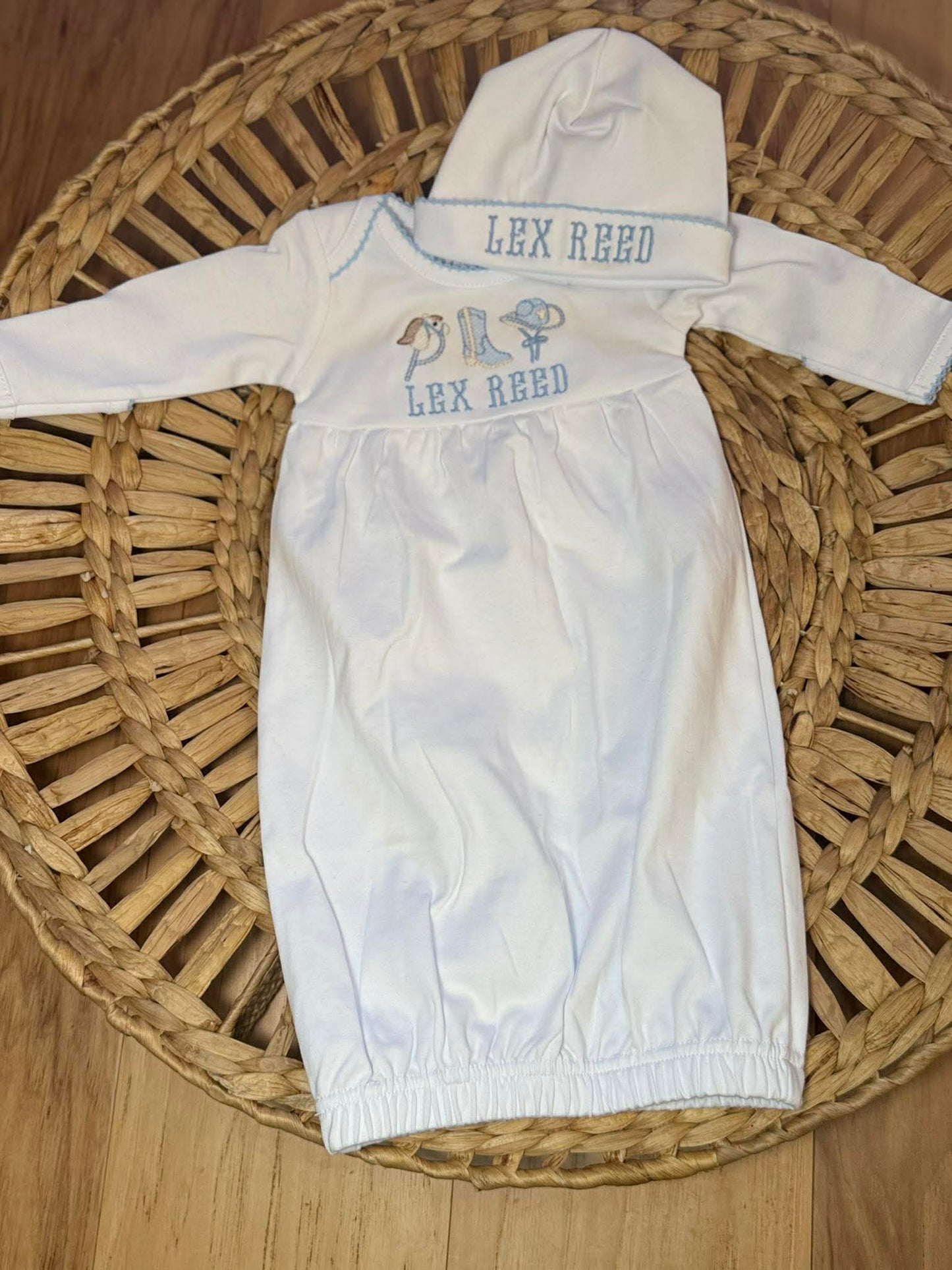 Baby Gown + Hat Bundle