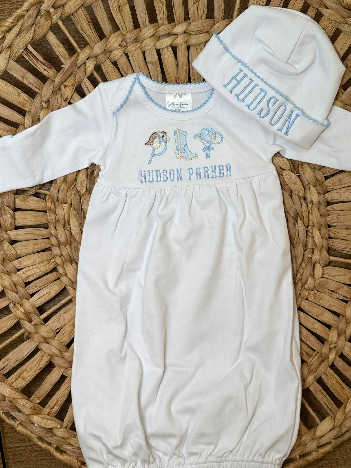 Baby Gown + Hat Bundle