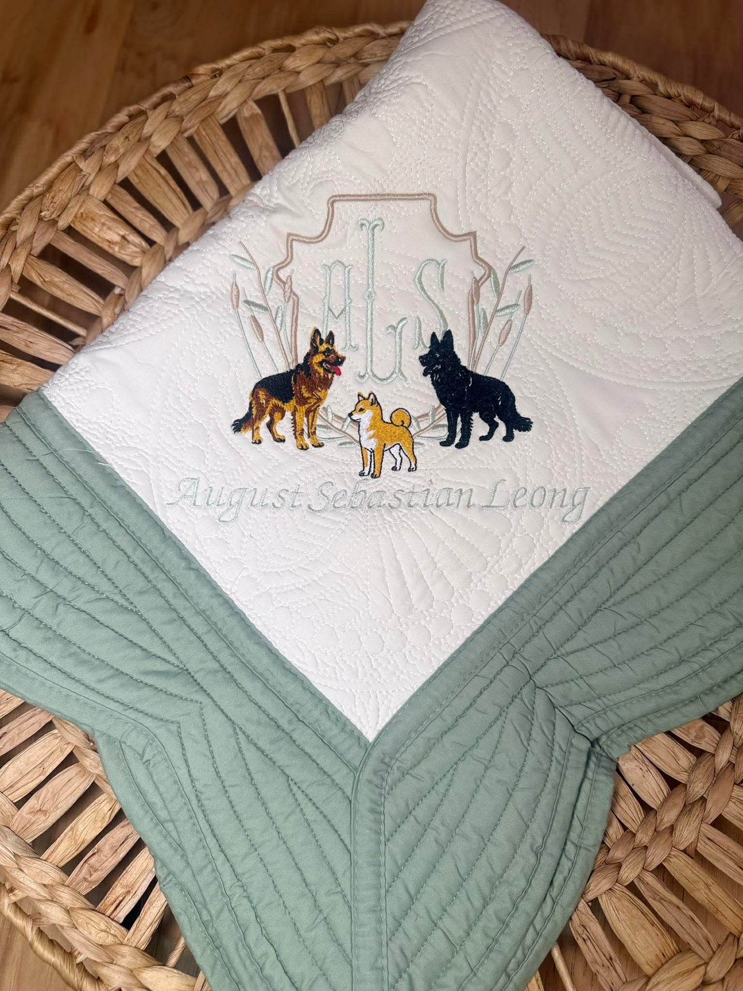 Dog Hunter Personalized Quilt