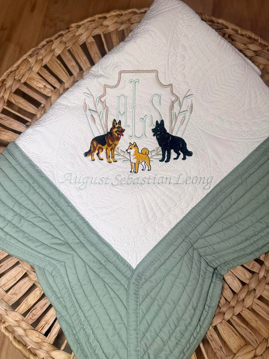 Dog Hunter Personalized Quilt