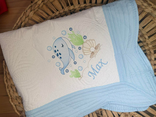 Under The Sea Personalized Baby Quilt