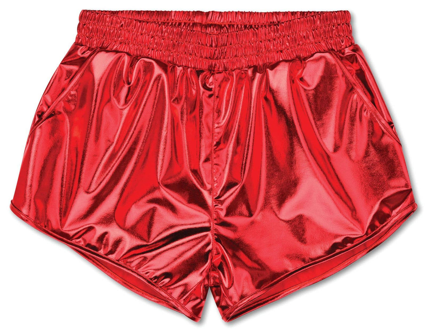 Red Metallic Shorts