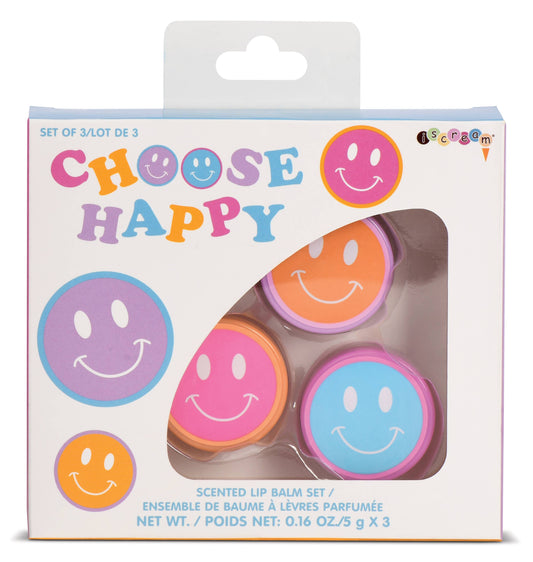 CHOOSE HAPPY LIP BALM TRIO