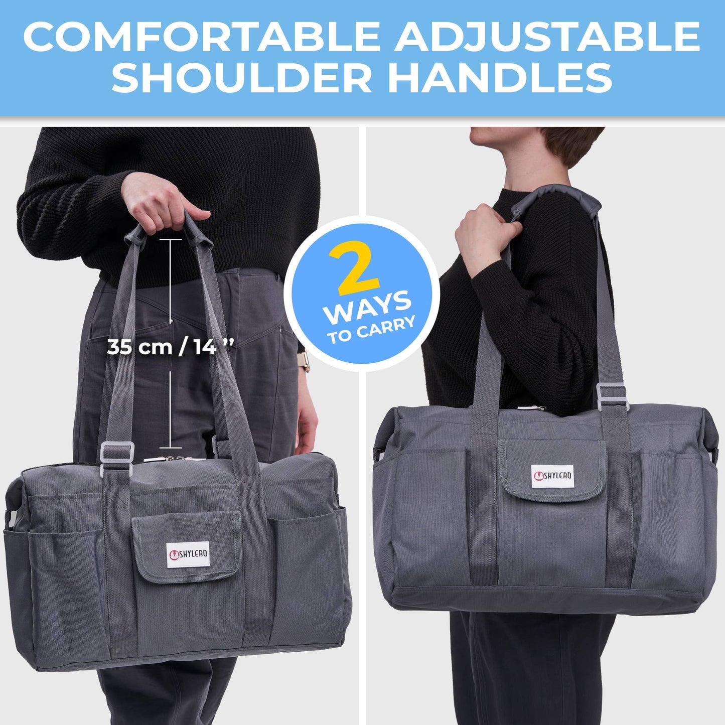 Nurse Bag and Utility Tote | Solid Gray