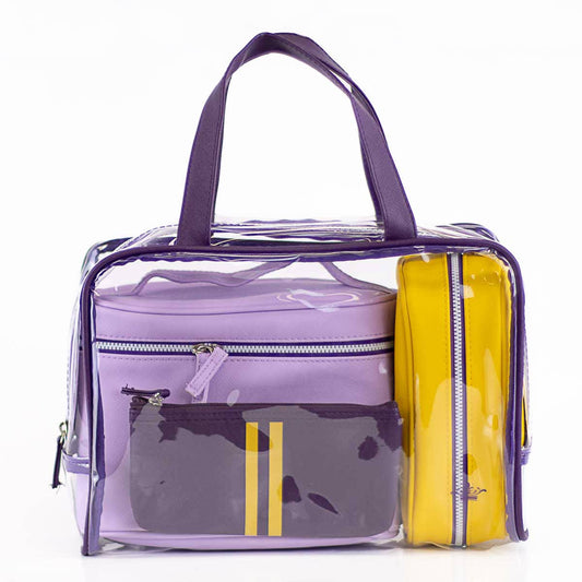 Livie Travel Gift Set   Purple/Yellow   12x8x4.5