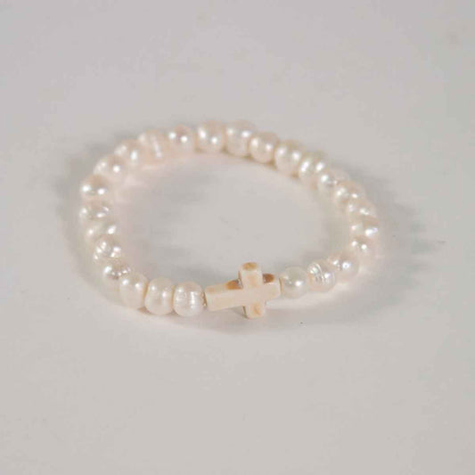 Maria Cross Pearl Bracelet - Asst.