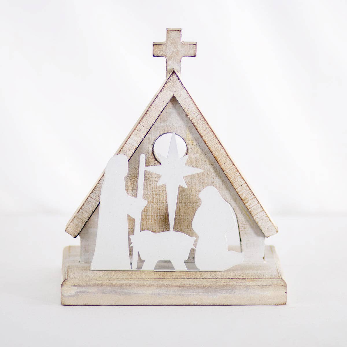 Bethlehem Nativity   Antique White   6.5x7.75x4