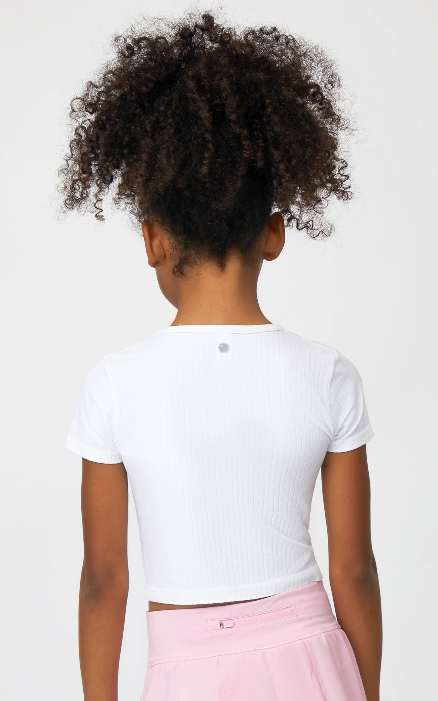 2 PACK - Girls Rib Seamless V-Neck T Shirts