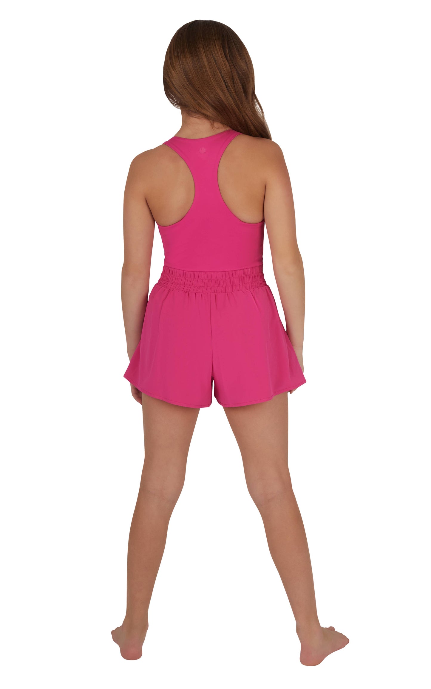 Elise Girls Hybrid Romper with Side Seam Pockets