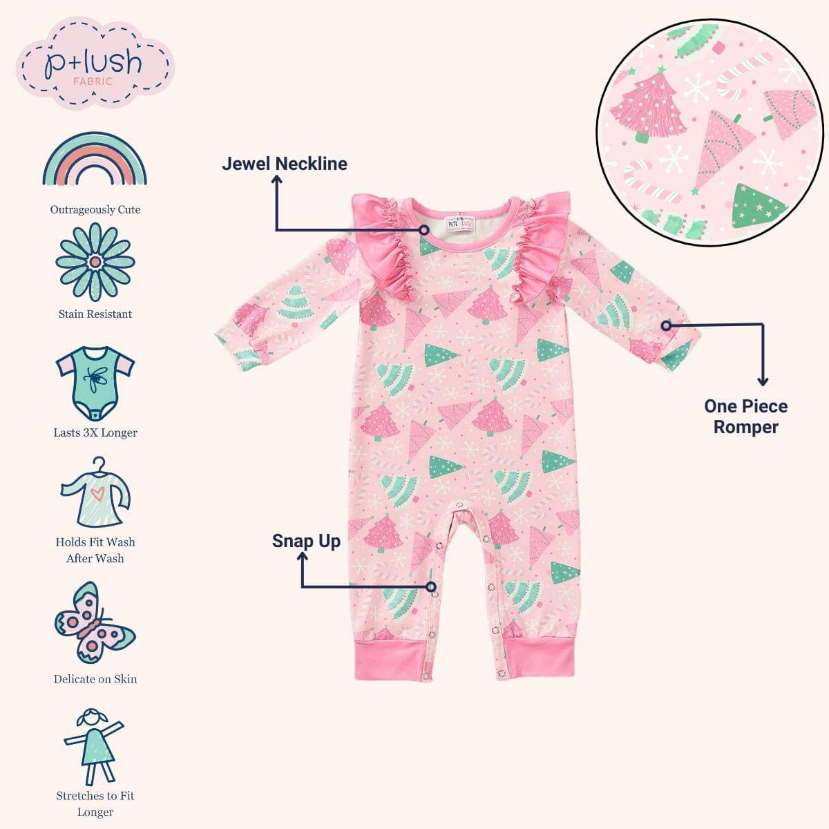 Frosted pines romper