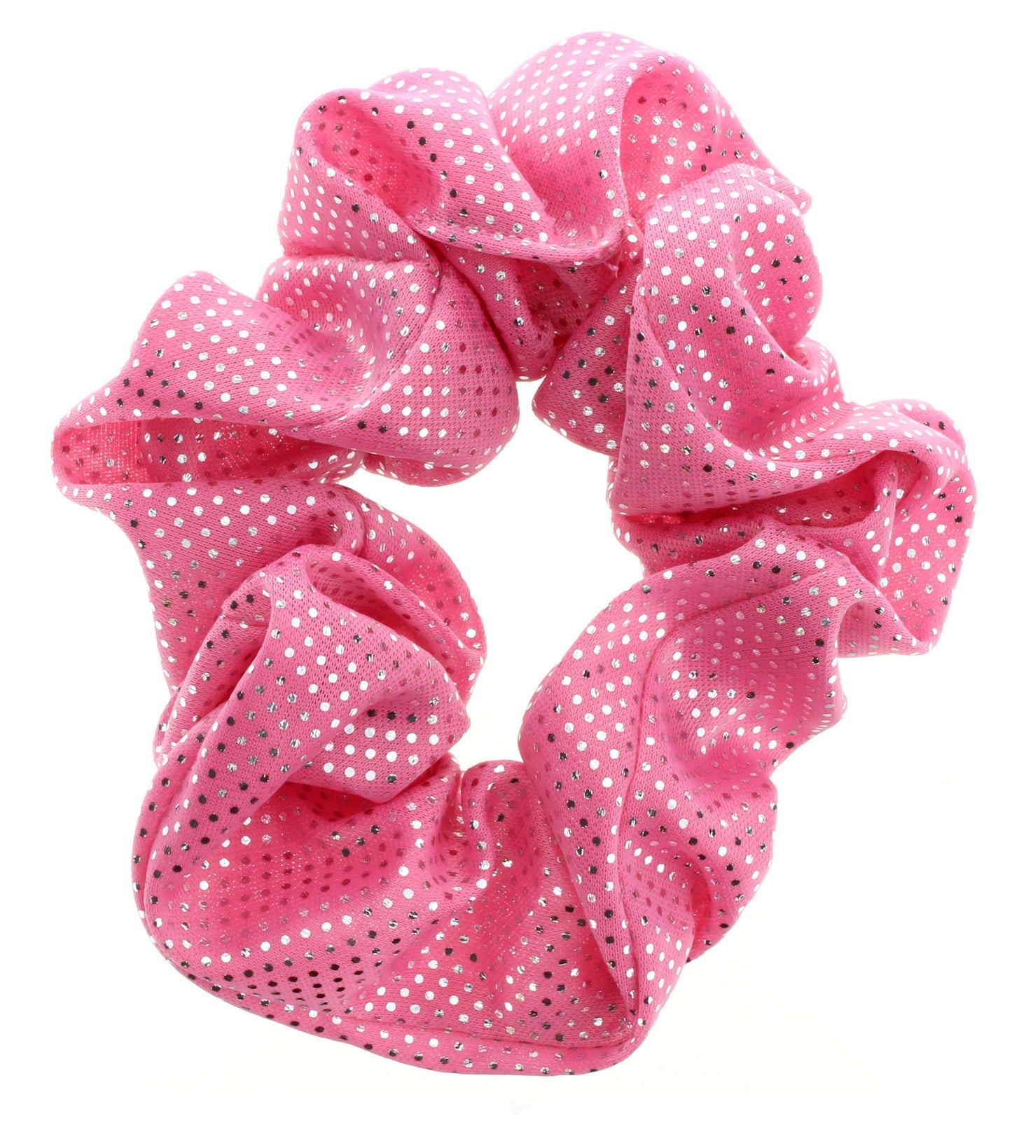 Kids Pink with Metallic Dots Scrunchie