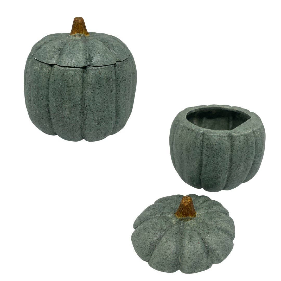 Small Pumpkin Pottery Candle