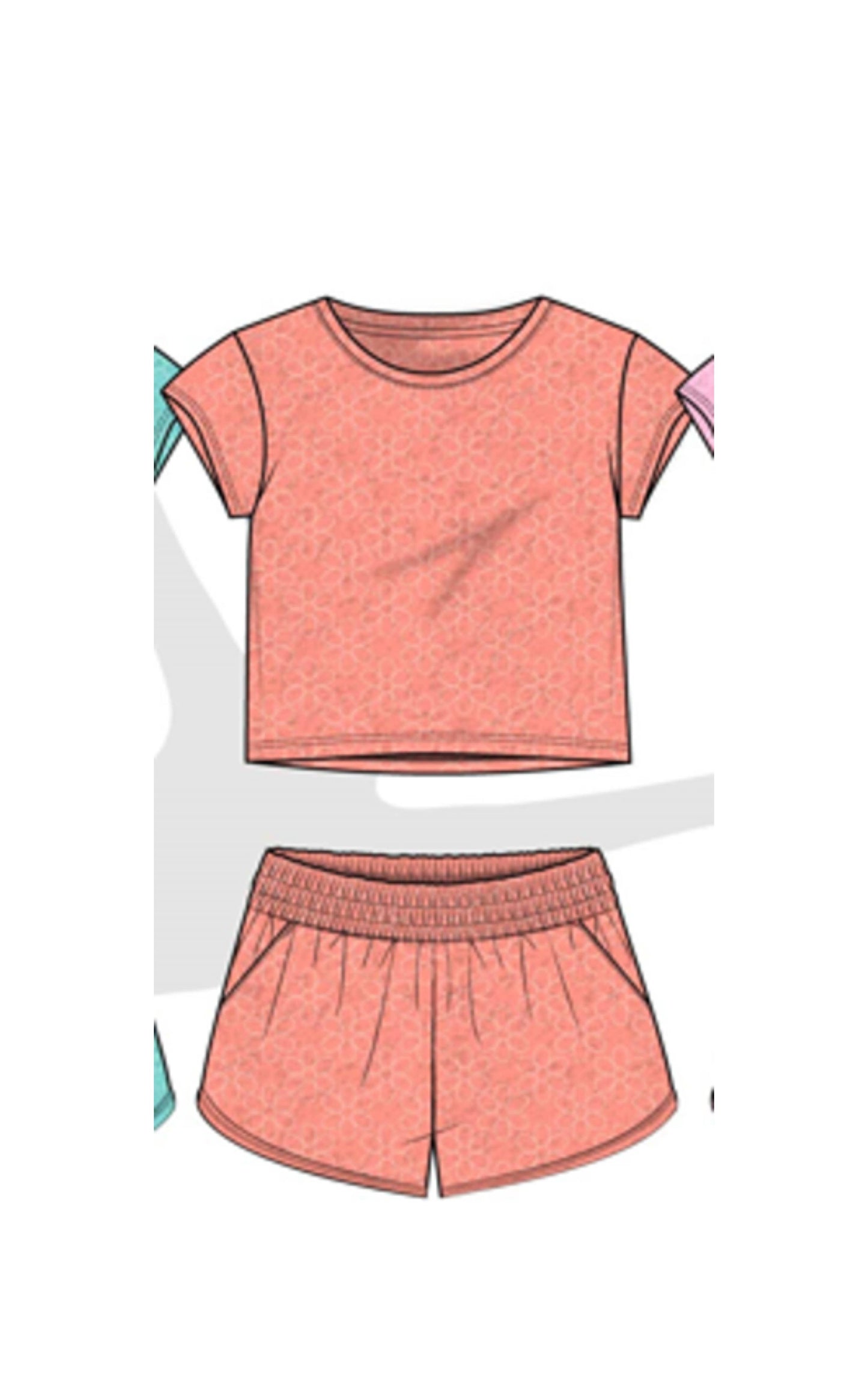 Toddler Towel Terry Short Sleeve Top and Short - 2 PCS SET