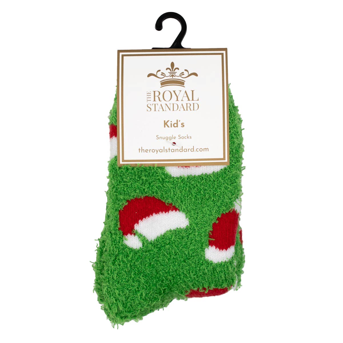 Kid's Santa Hat Snuggle Socks   Green/Red/White   -Asst.