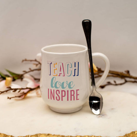 Teach Love Inspire Coffee Mug   White/Multi   18oz