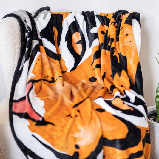 Eye of the Tiger Throw   Orange/Black   50x60