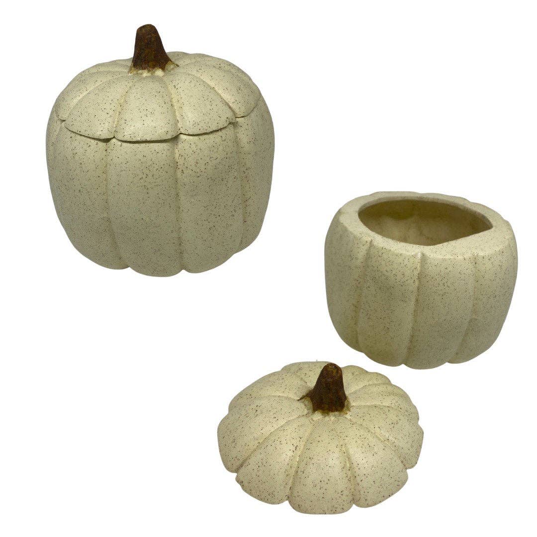 Small Pumpkin Pottery Candle