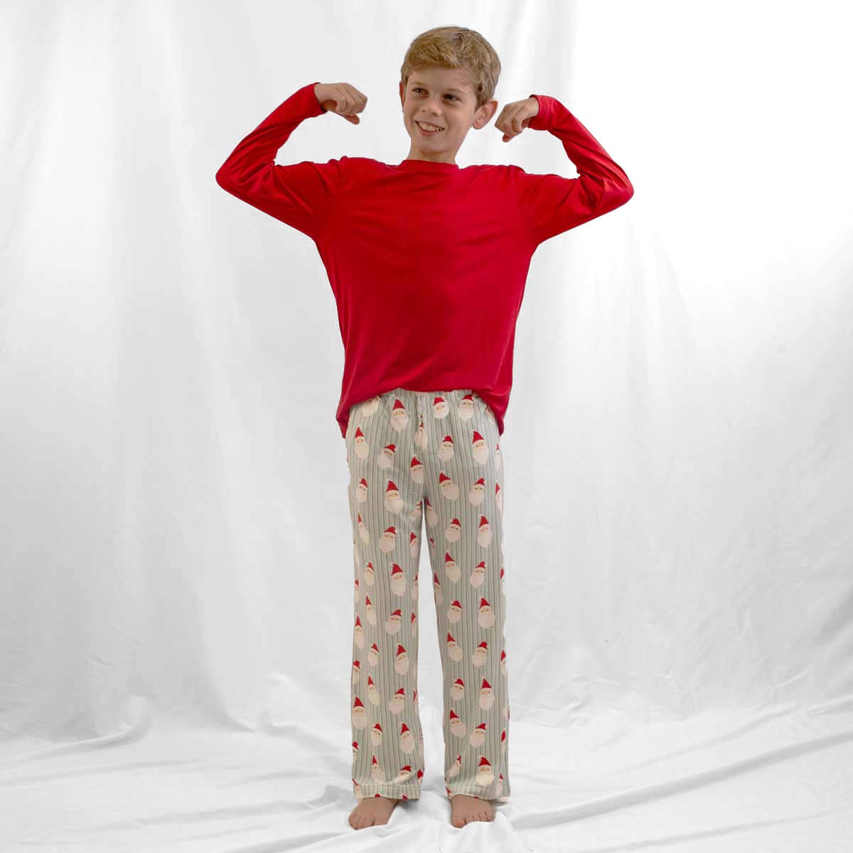 Youth Jolly Santa Sleep Pants   Misty Blue/True Red   -Asst.