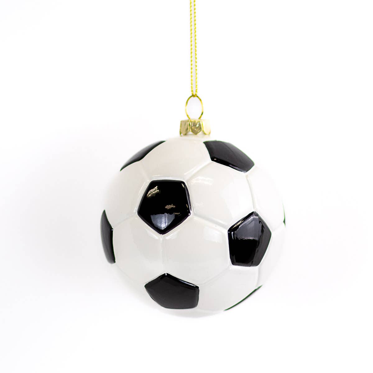 Soccer Ornament   White/Black   3x3