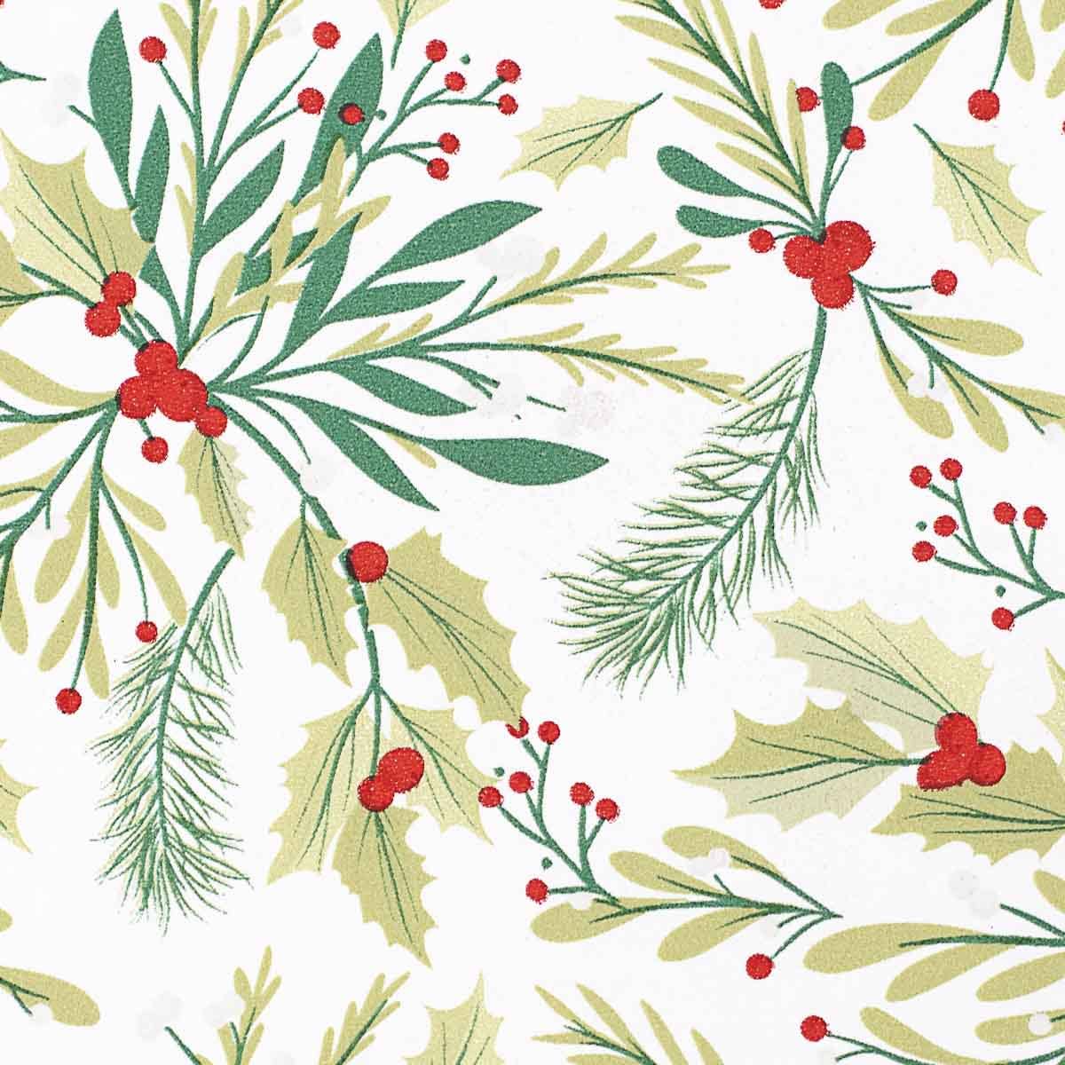 Holly Jolly Paper Gift Wrap   Green/Red   30x120