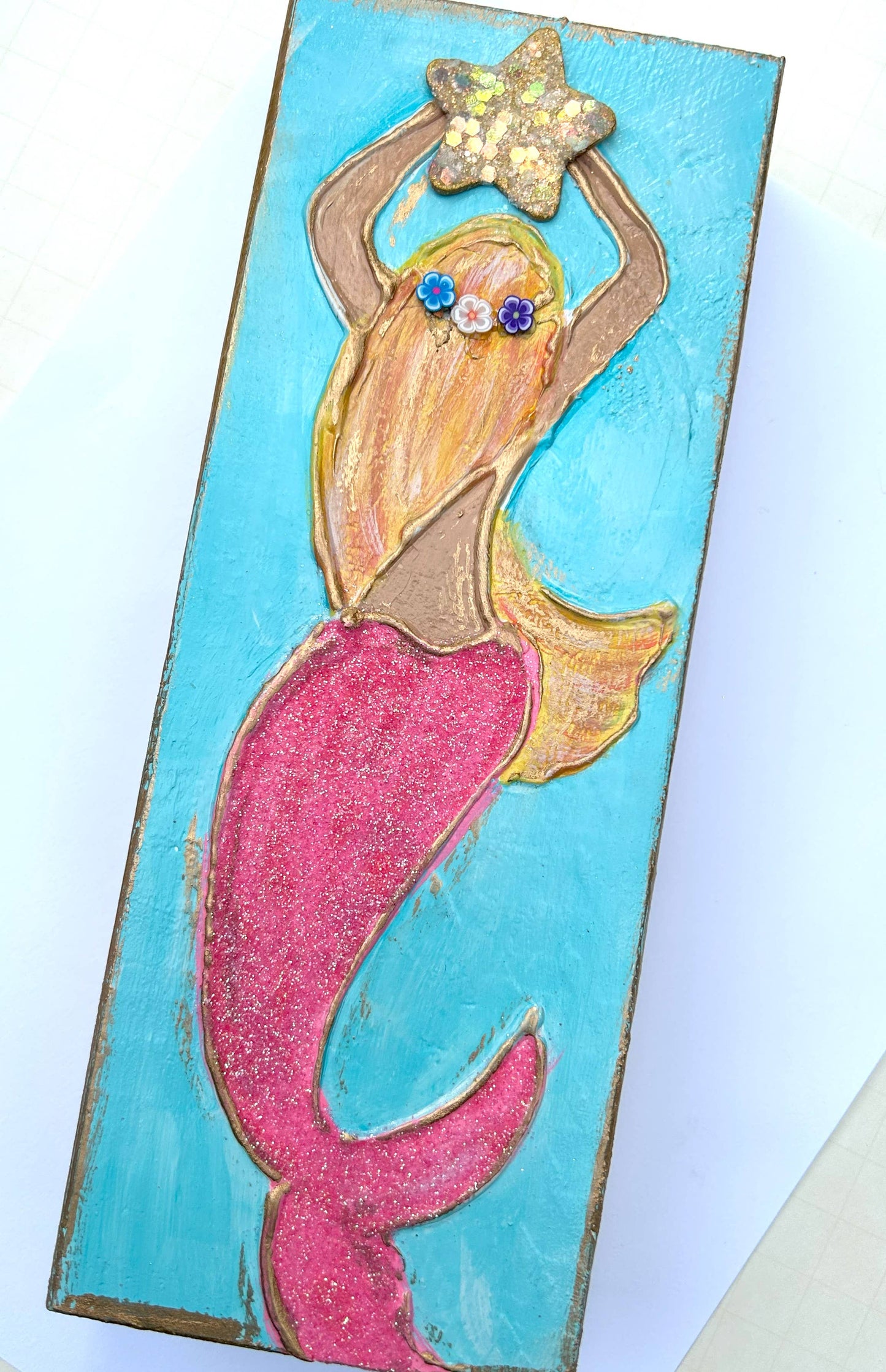 Glitter mermaid | coastal beach nautical under the sea Ariel