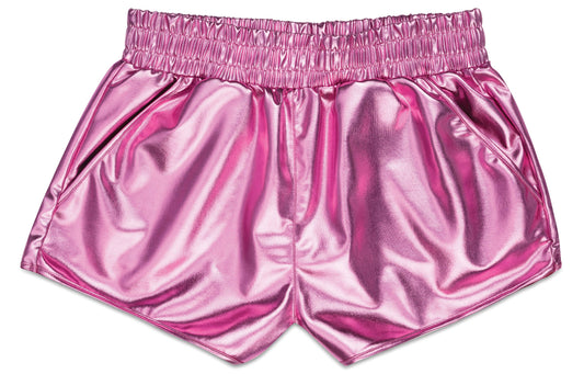 PINK METALLIC SHORTS