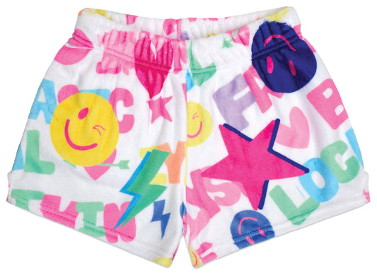 THEME ICONS PLUSH SHORTS